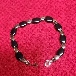 Zoppini Elegant Black and Silver Bracelet